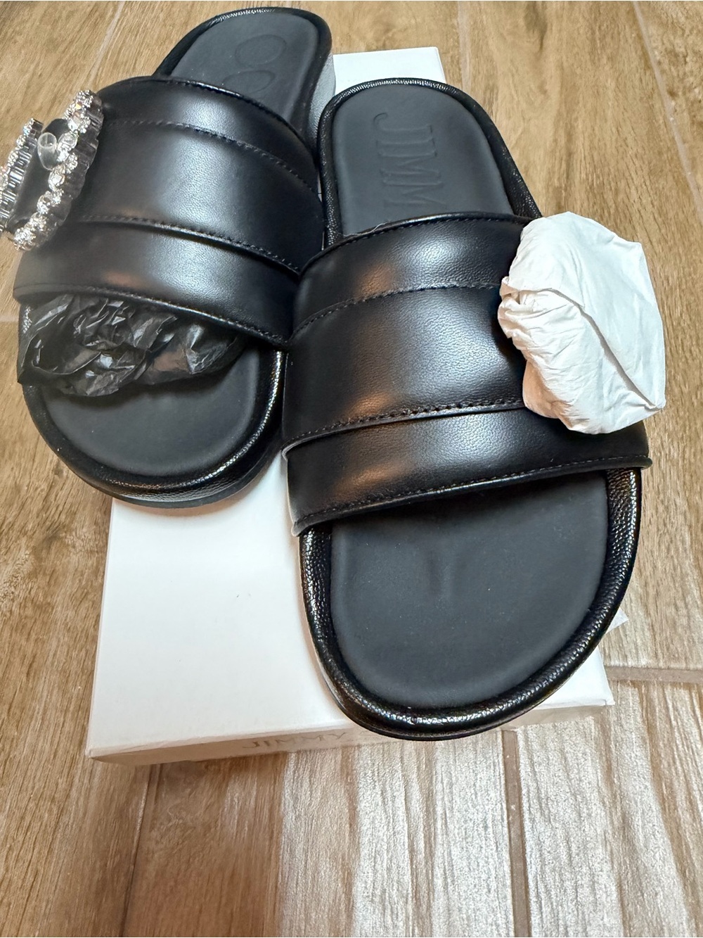 Jimmy Choo Black Cheri Slide NWT 39